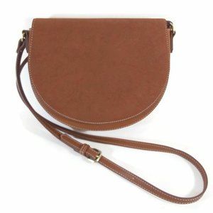 Women's Cross Body Handbag Flap Top Purse Tote Bag Old Navy Tan Brown 
